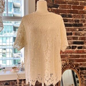 Zara Lace Blouse in Cream